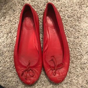 Gucci red ballet flats